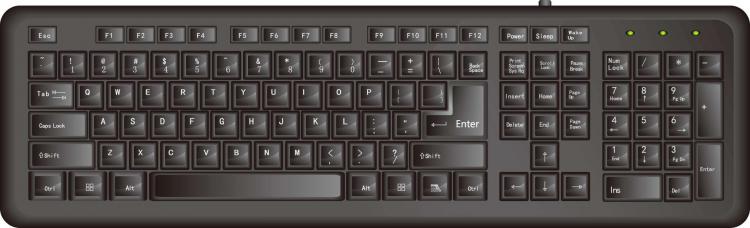 free vector Vector Black Keyboard